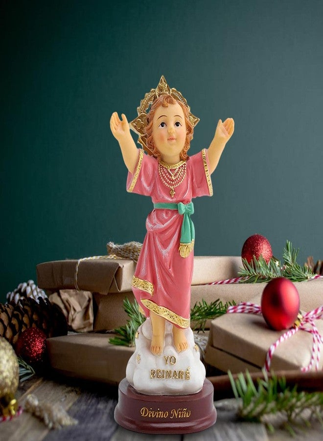 Deevoka Divino NiñO Estatua Jesus Table Top Divine Child Figure Catholic Decoration Figurine Religious Resin Crafts Gift, 5.43inchx1.65inchx2.48inch - Image 5
