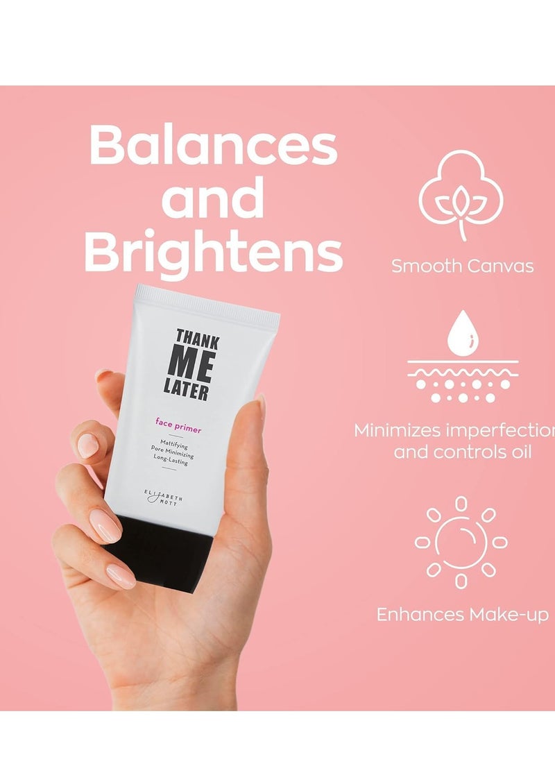 Elizabeth Mott Elizabeth Mott - Thank Me Later Eye & Face Matte Primer for Long-Lasting Makeup Gripping Formula, Shine & Oil Control, Pore Minimizer, Hides Wrinkles, Prevent Creasing for All-Day Wear - 10 g & 30 g - Image 4