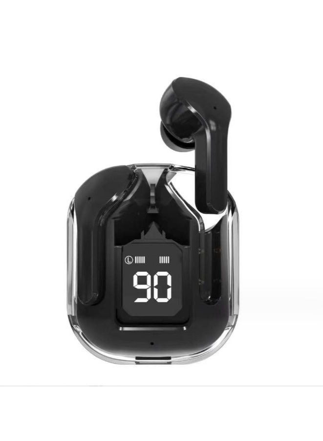 zenvo X Transparent Gen1 Digital Display Earbuds, TWS Wireless Bluetooth Headphones, Stereo In-Ear Headset Earphone - Image 1