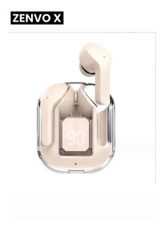 zenvo X Transparent Gen1 Digital Display Earbuds, TWS Wireless Bluetooth Headphones, Stereo In-Ear Headset Earphone  - Image 3