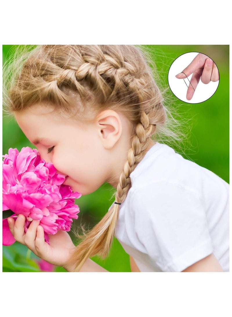 VIUAUAX شريط مطاطي لرباط شعر الأطفال برباط مطاطي لشعر الأطفال ربطة شعر ضفيرة ضفيرة جلدية عالية المرونة متينة مضادة للشيخوخةعصابات مطاطية صغيرة مرنة ناعمة لضفائر شعر الأطفال - Image 2