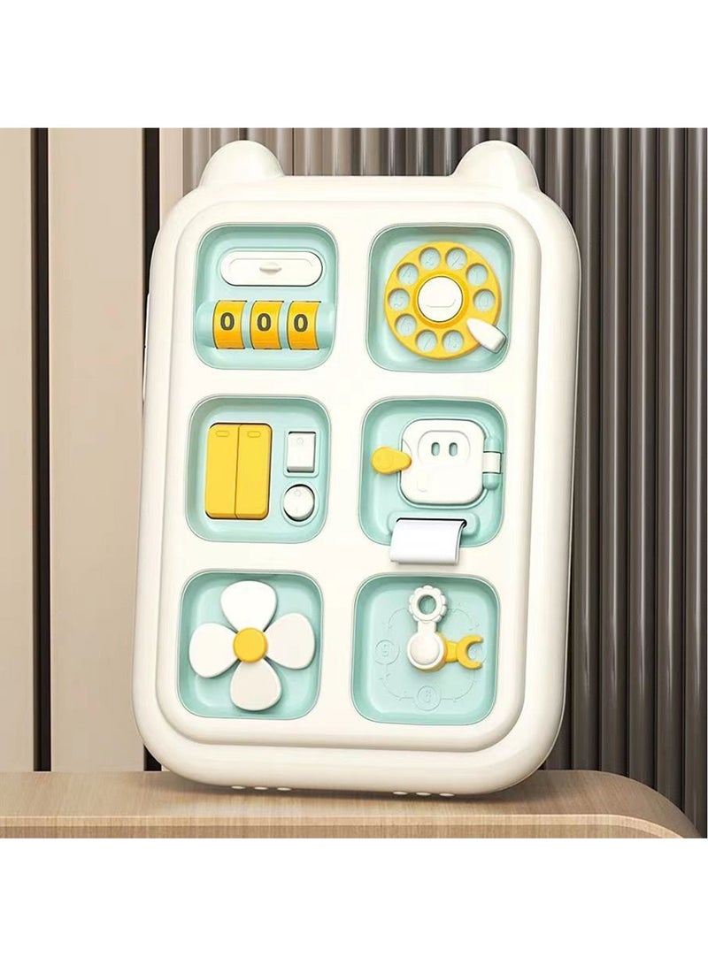 Busy Board Toys for 1 Year Old Boy, Montessori Toys for 1+ Year Old, Sensory Toys for Toddlers 1-3, Travel Toys for 12-18 Months Baby, Birthday Gifts for 12-36 Months Boys  Girls - Green - Image 1