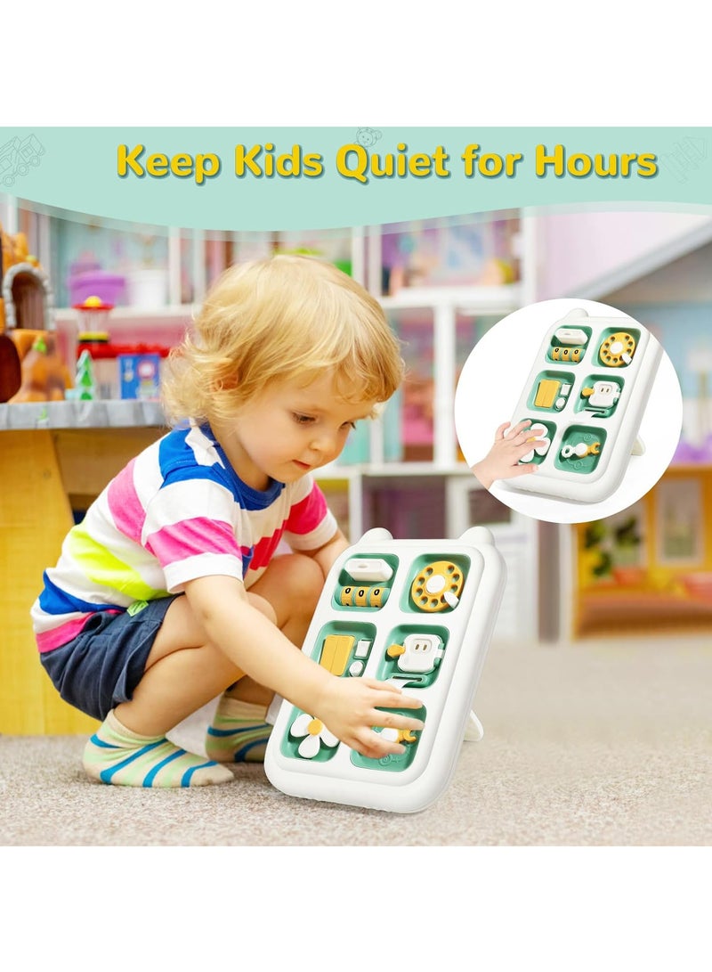 Busy Board Toys for 1 Year Old Boy, Montessori Toys for 1+ Year Old, Sensory Toys for Toddlers 1-3, Travel Toys for 12-18 Months Baby, Birthday Gifts for 12-36 Months Boys  Girls - Green - Image 3