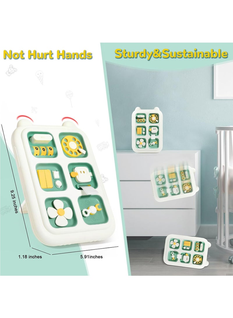 Busy Board Toys for 1 Year Old Boy, Montessori Toys for 1+ Year Old, Sensory Toys for Toddlers 1-3, Travel Toys for 12-18 Months Baby, Birthday Gifts for 12-36 Months Boys  Girls - Green - Image 4