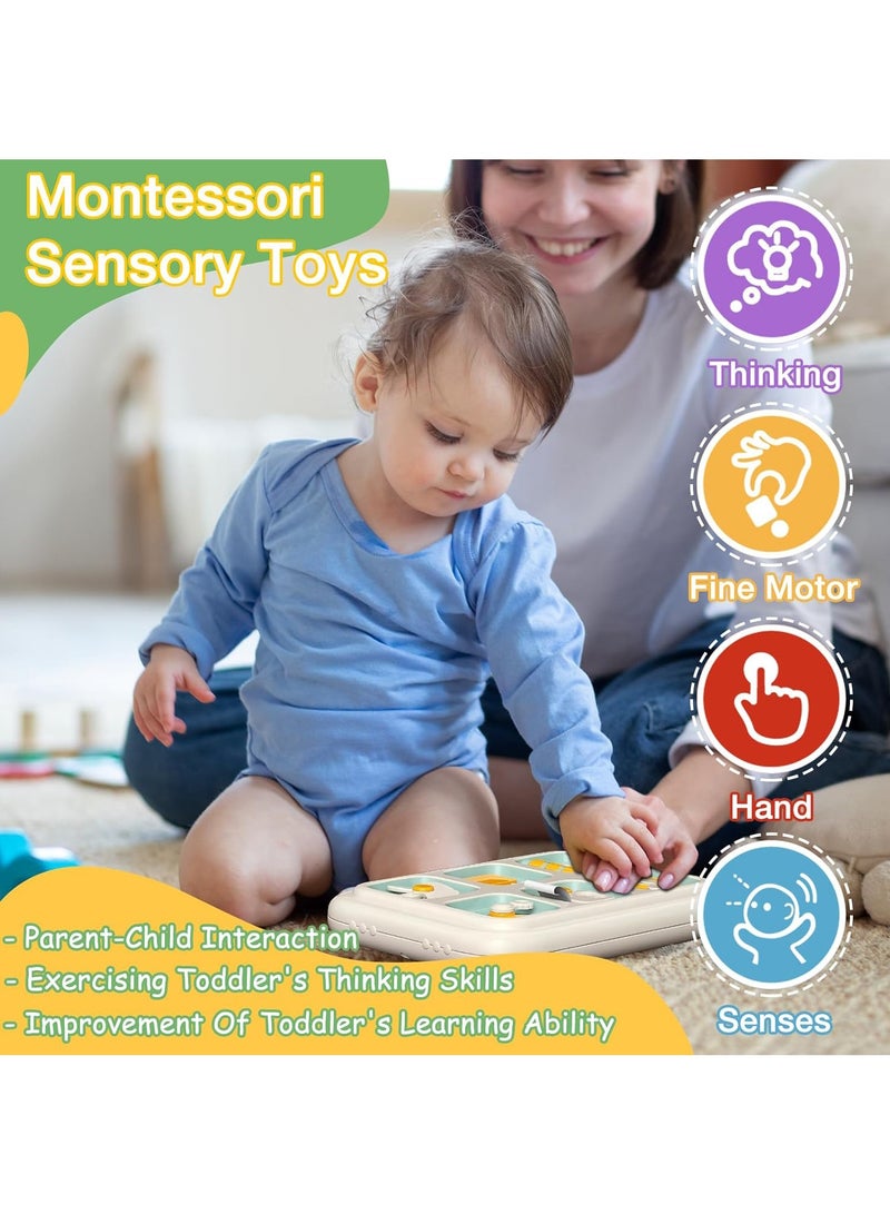 Busy Board Toys for 1 Year Old Boy, Montessori Toys for 1+ Year Old, Sensory Toys for Toddlers 1-3, Travel Toys for 12-18 Months Baby, Birthday Gifts for 12-36 Months Boys  Girls - Green - Image 5