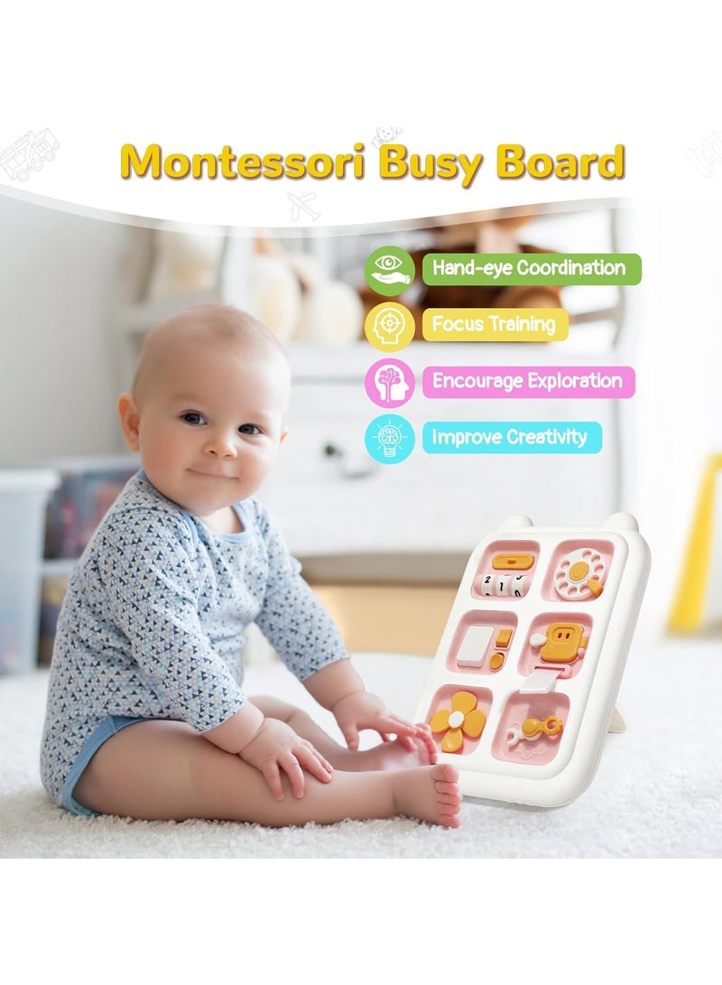 Busy Board Toys for 1 Year Old Boy, Montessori Toys for 1+ Year Old, Sensory Toys for Toddlers 1-3, Travel Toys for 12-18 Months Baby, Birthday Gifts for 12-36 Months Boys  Girls - Green - Image 2