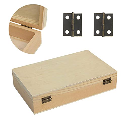 VIPMOON 50Pcs Small Hinges for Wooden Box, 18 x 15mm Mini Brown With 200 Screws, Retro Jewelry Folding Butt Hardware for DIY Crafts - Image 5
