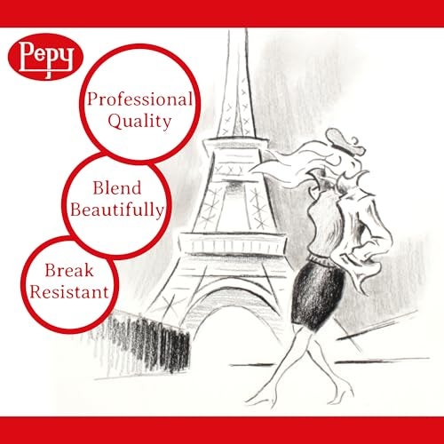 Pepy Professional Medium Charcoal Pencil Drawing Set – Set of 6 Pre-Sharpened Black Charcoal Pencils; Perfect for Drawing, Sketching, Blending and Shading - Image 2