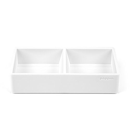 Poppin This & That Tray - Modular Desk Trays for Office Organization, Color-Coordinated Office Supplies for Desk (White, This & That Tray) - Image 3