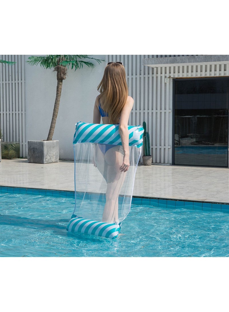 NIBEMINENT 4-in-1 Hammock Inflatable Pool Float, Multi-Purpose Pool Hammock (Saddle, Lounge Chair, Hammock, Drifter) Pool Chair, Portable Water Hammock - Image 2