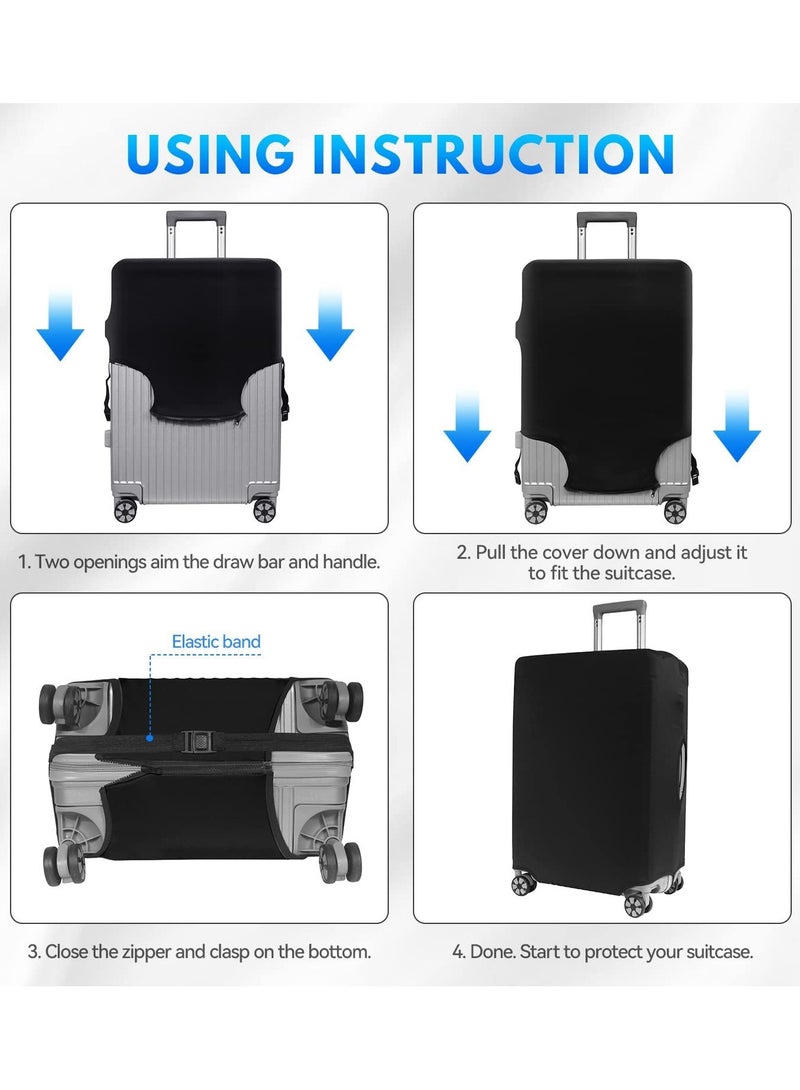 Travel Luggage Cover Washable Suitcase Cover Protector Anti-Scratch and Dust-Proof Suitcase Cover Fits 18/24/28/32 Inch Suitcase Spandex Protective Cover (Butterfly) - Image 5