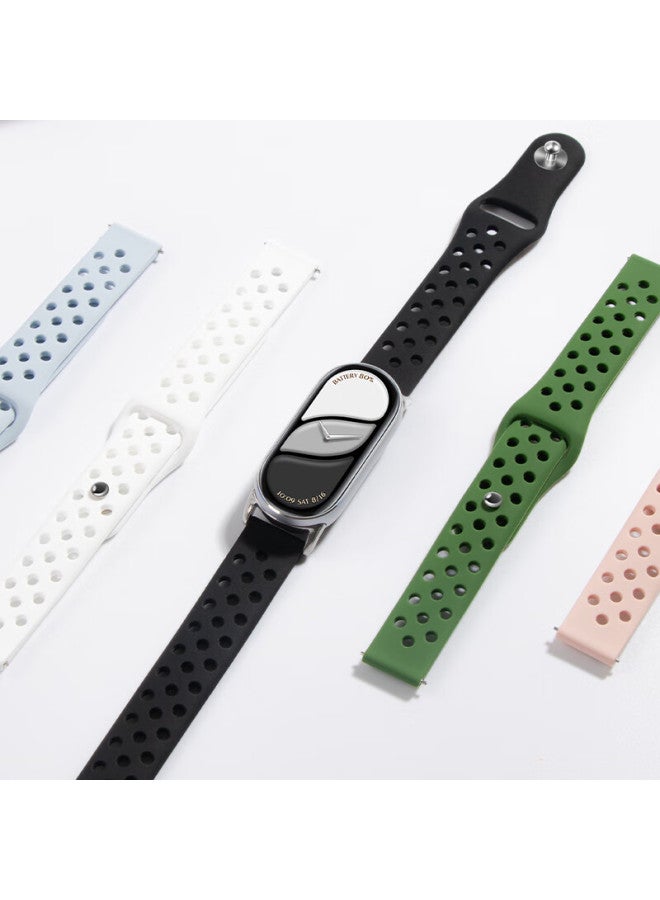 Binghong Silicone Strap For Xiaomi Mi Band 8/9/10 Nfc Ceramic Edition - Snow White, Suitable For Men And Women - Image 4