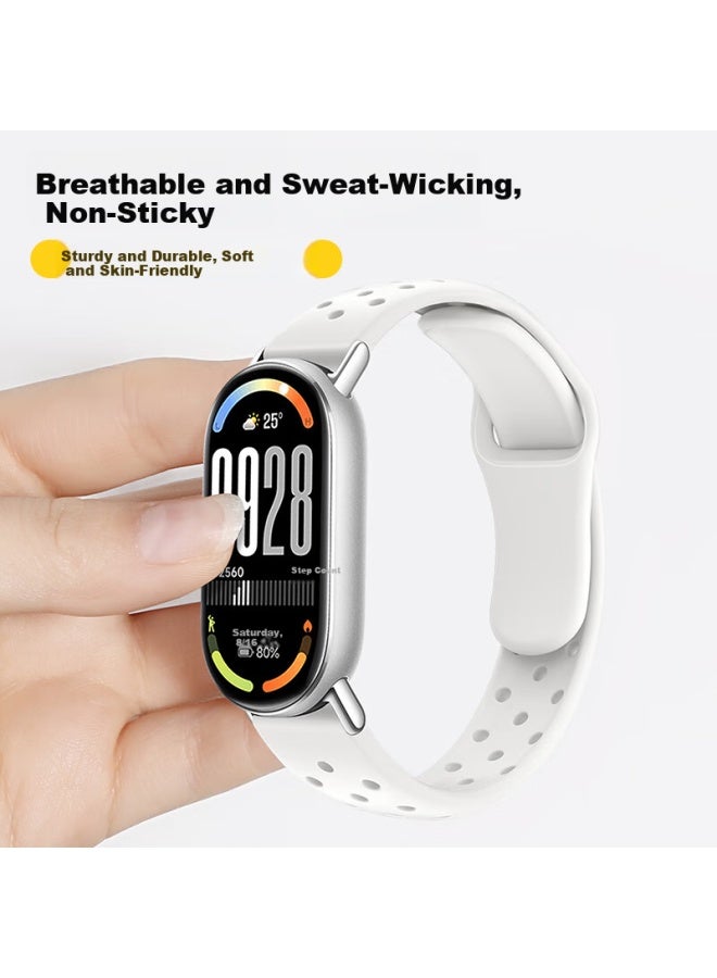 Binghong Silicone Strap For Xiaomi Mi Band 8/9/10 Nfc Ceramic Edition - Snow White, Suitable For Men And Women - Image 3