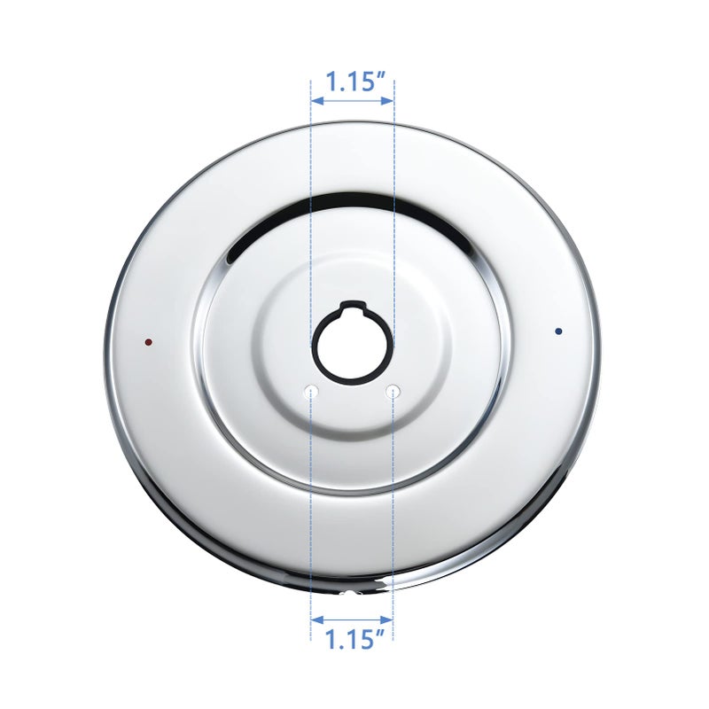 Tearel Chateau Collection Escutcheon Replacement For Moen 16090 For One-Handle Tub And Shower Faucets Chrome - Image 3