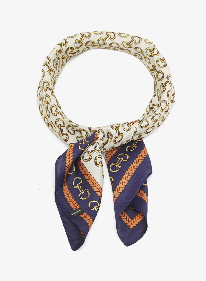 Ginger Silk Printed Summer Scarf Small