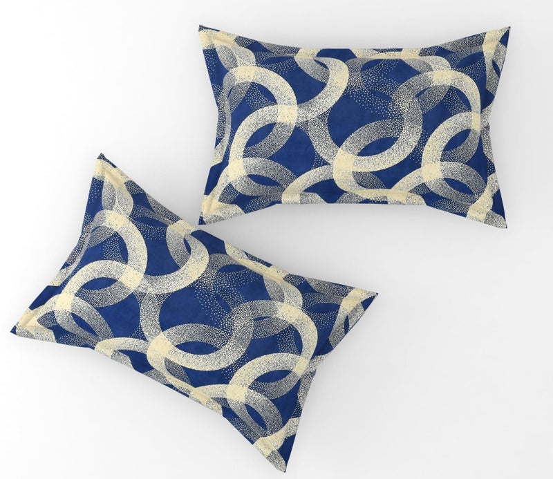 BLUSH & BLOOM Super Soft Cotton Feel All Round Elastic Fitted Single Bedsheet with 1 Pillow Cover-36 x 72 x 8 Inches, 92 cm x 182 cm x 20 cm-Blue - Image 4