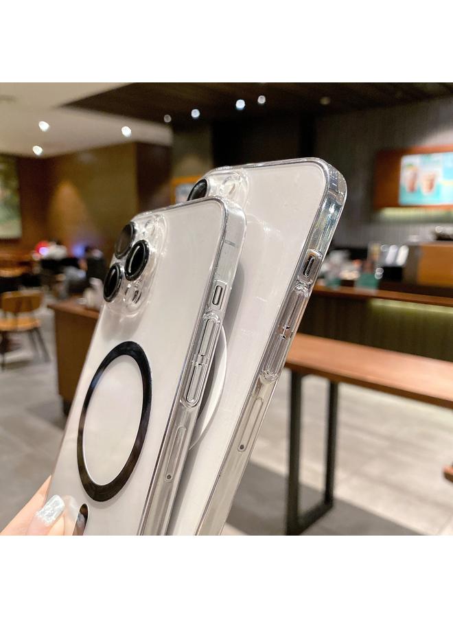 S-TOP Case For iPhone 13 MagSafe Magnetic Transparent PC + Glass Lens Film Phone Case - Image 5