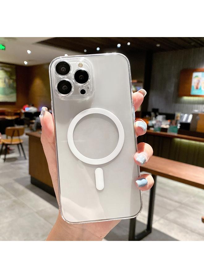 S-TOP Case For iPhone 13 MagSafe Magnetic Transparent PC + Glass Lens Film Phone Case - Image 1