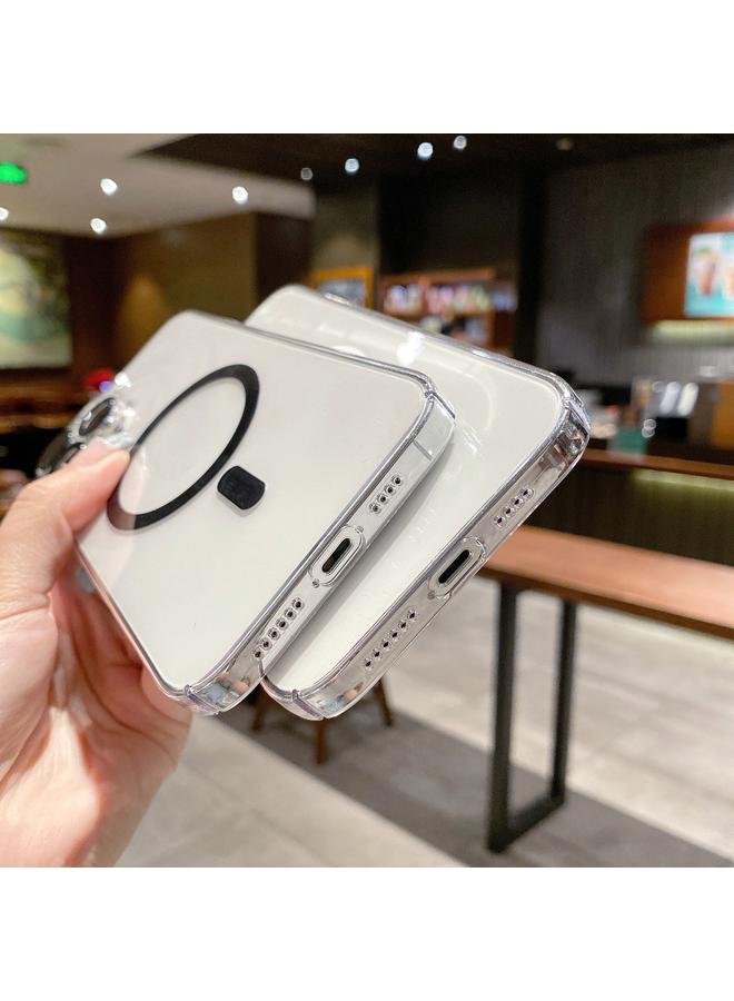 S-TOP Case For iPhone 13 MagSafe Magnetic Transparent PC + Glass Lens Film Phone Case - Image 4