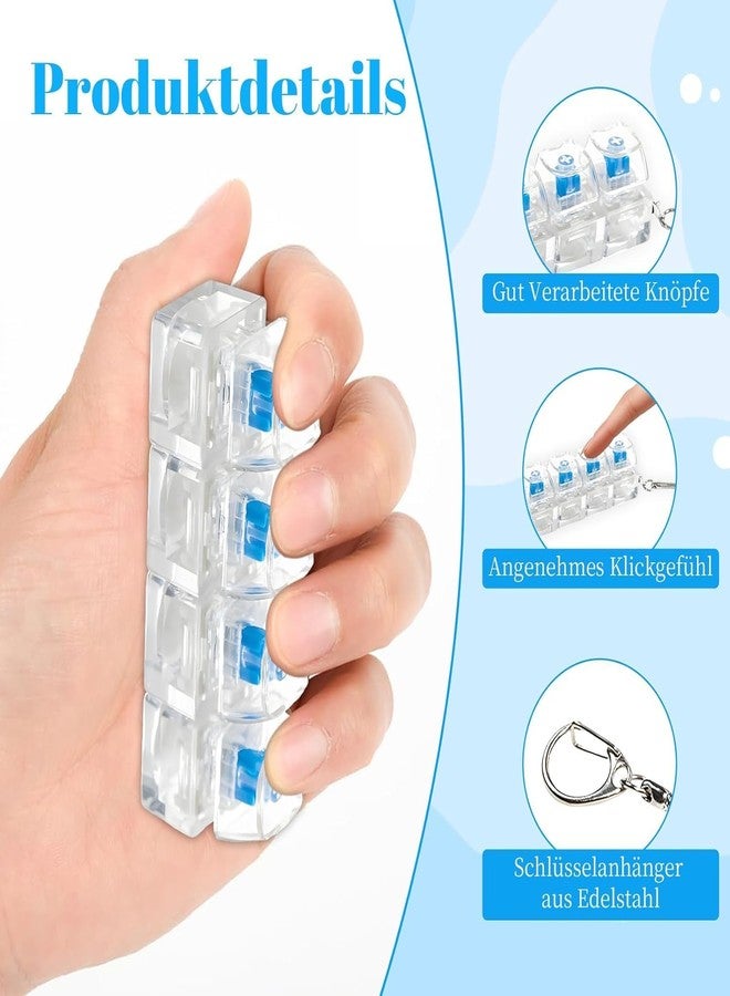 VANKCC Keyboard Fidget Keychain Clicker Toy | Mechanical Switch Stress Relief Toy with Keychain | Mini Clicky Fidget for Office, Study, Gaming & Anxiety Relief | Transparent | 1 PCS - Image 3