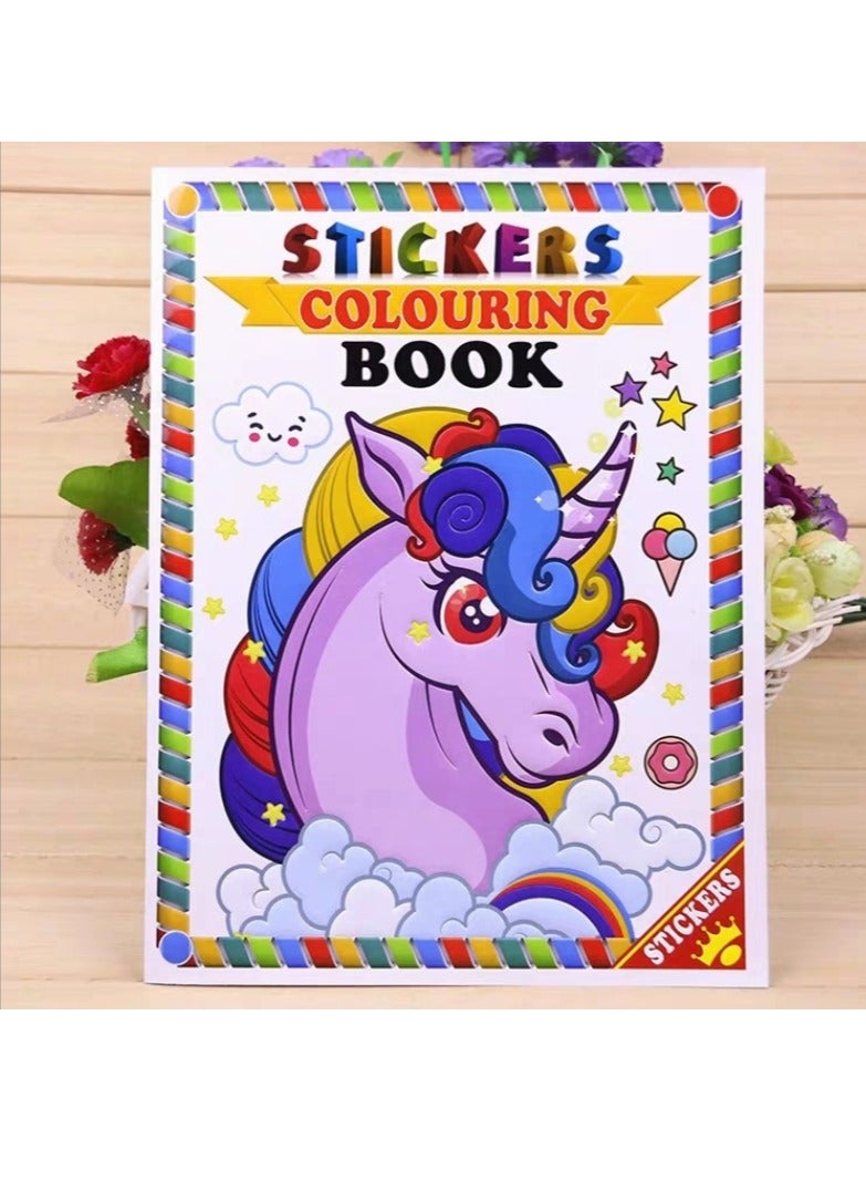Nariele A4 Creative Coloring Painting Cartoon Sticker Children's Painting Stationery