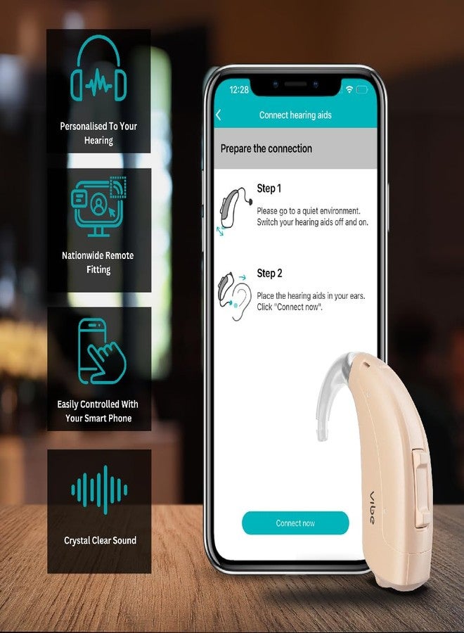 Vibe SP8 - Super Powerful Behind the Ear Hearing Aid, Automatic Noise Reduction, Frequency Adjustment, Sound Balance, Multi Directionality With App Control, Nationwide Remote Fitting Assistance. - Image 4