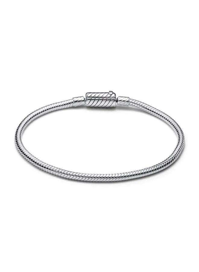 PANDORA Snake chain sterling silver bracelet with magnetic clasp