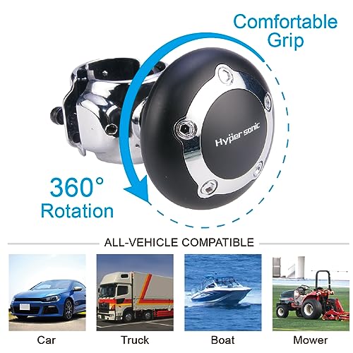 Hypersonic Vehicle Power Handle Car Steering Wheel Spinner Accessory Knob Universal Fit for Car (black) - Image 3