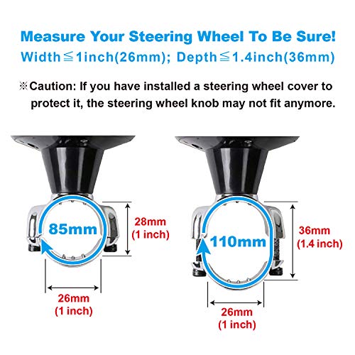 Hypersonic Vehicle Power Handle Car Steering Wheel Spinner Accessory Knob Universal Fit for Car (black) - Image 4