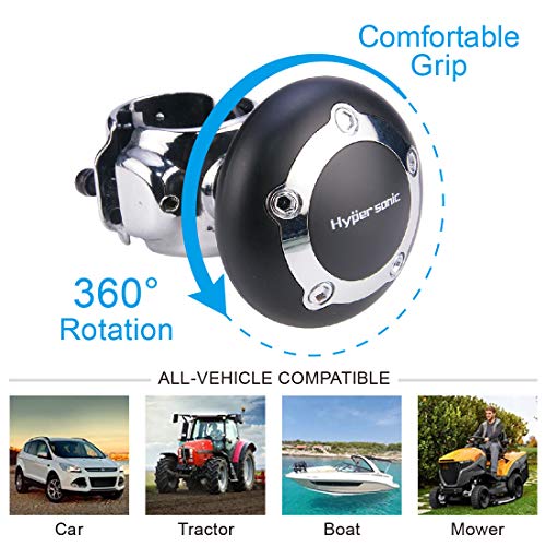 Hypersonic Vehicle Power Handle Car Steering Wheel Spinner Accessory Knob Universal Fit for Car (black) - Image 5