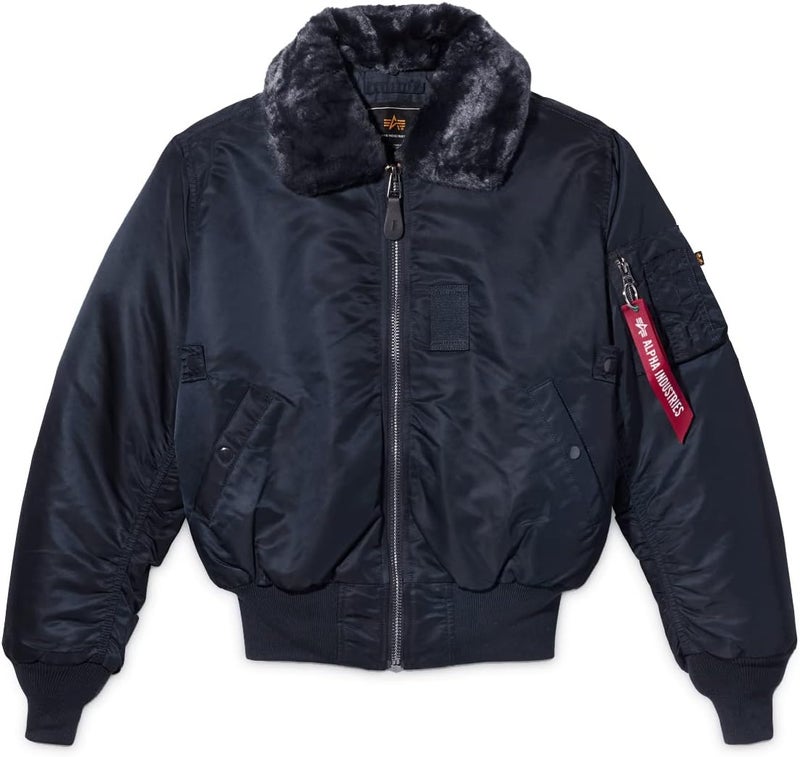 Alpha Industries Men's B-15 Flight Jacket in Replica Blue - Image 1