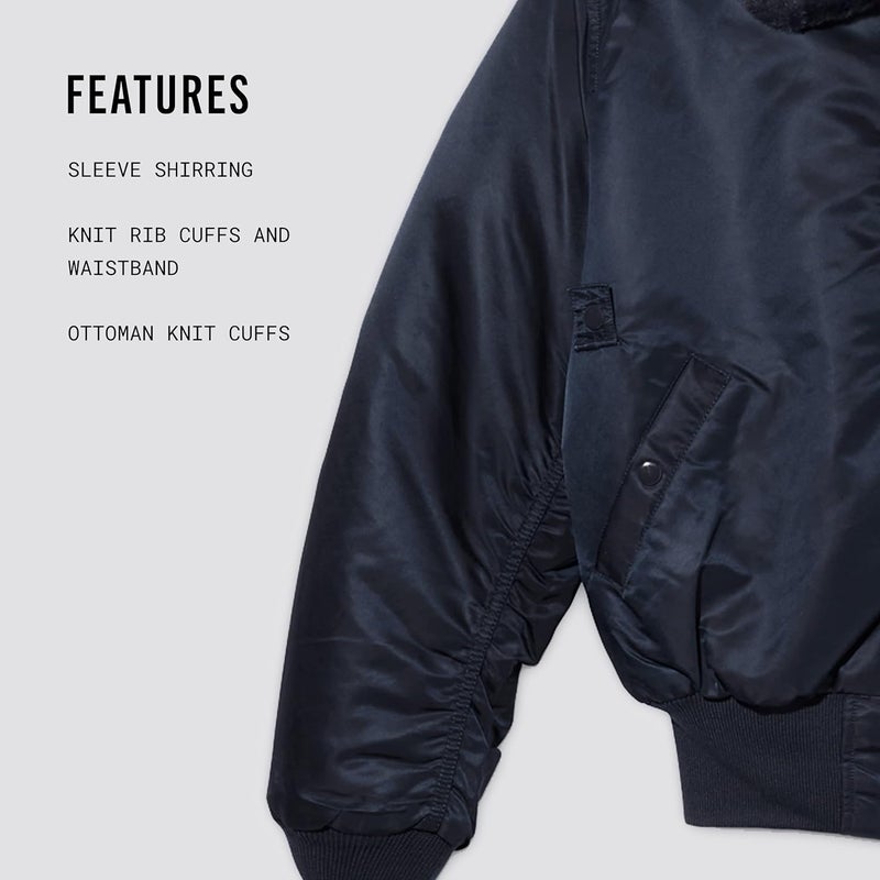 Alpha Industries Men's B-15 Flight Jacket in Replica Blue - Image 4