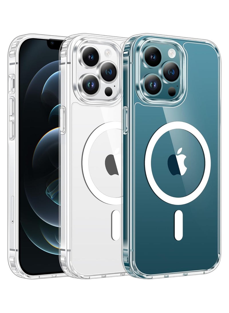 Mismo Magsafe Case for iPhone 12 Pro Max, Non-Yellowing Shockproof Phone Bumper Cover, Anti-Scratch Clear Back (Clear) - Image 1