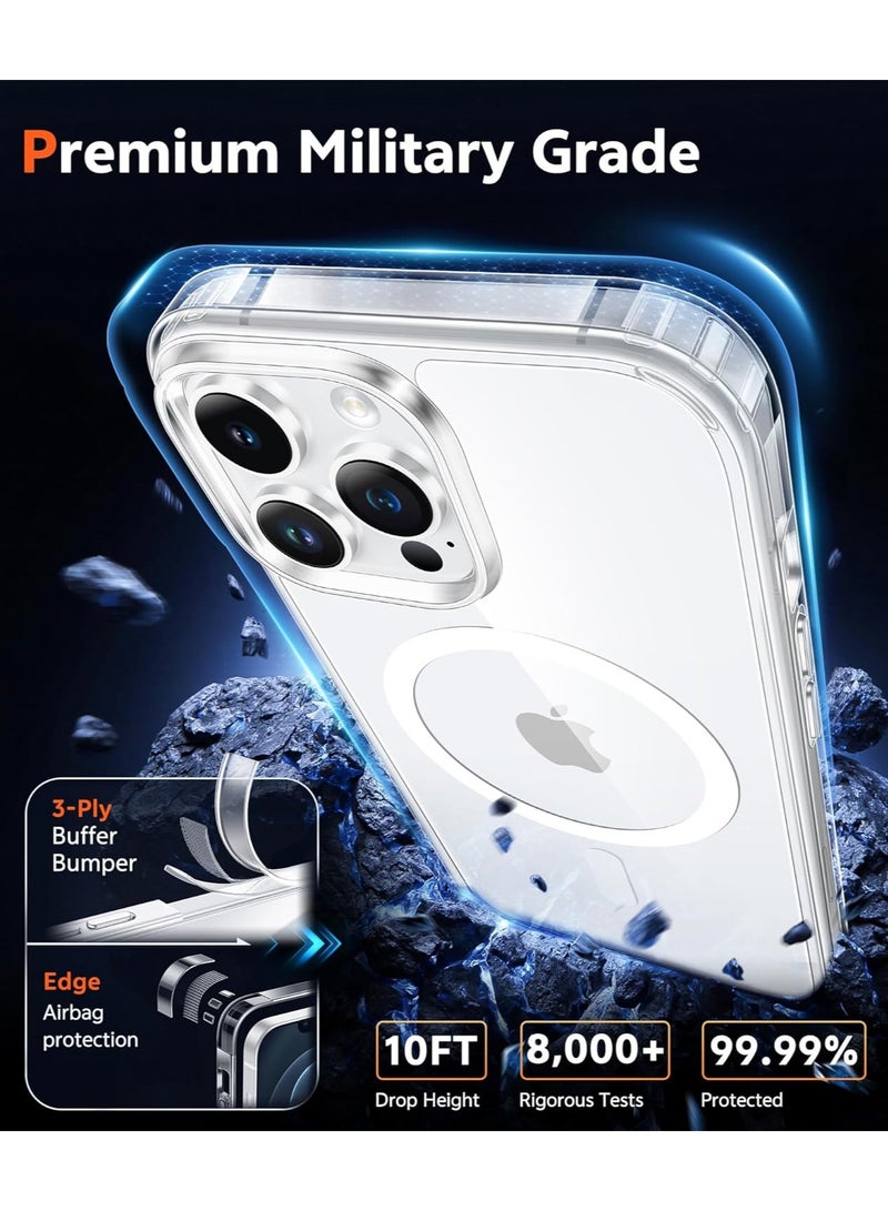 Mismo Magsafe Case for iPhone 12 Pro Max, Non-Yellowing Shockproof Phone Bumper Cover, Anti-Scratch Clear Back (Clear) - Image 3