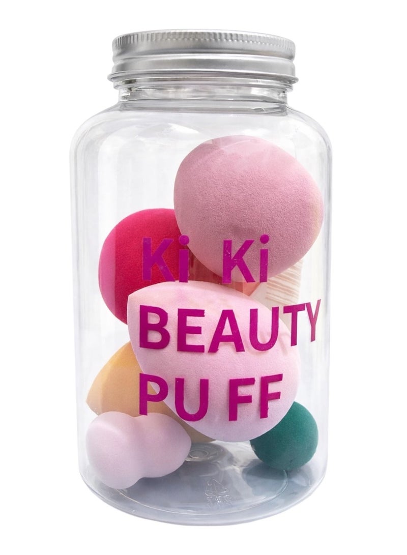 KIKI Makeup Blender Beauty Sponge With Bottle Gift Set - 6 Pcs Multicolour - Image 2