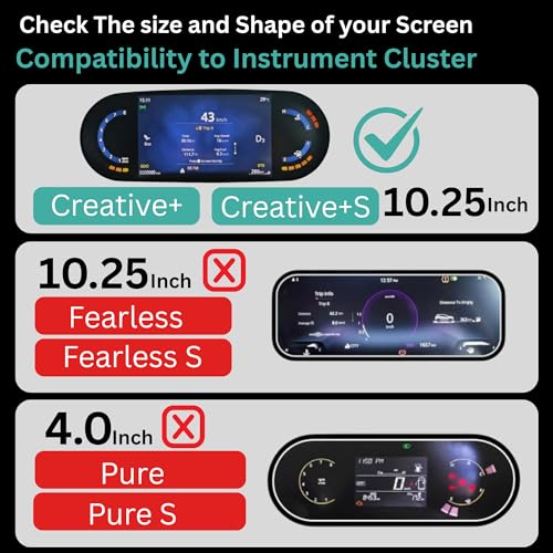 Wisely Pack 4 - Screen Guard for TATA NEXON CREATIVE Plus + & CREATIVE+S (2023) Car Display Protector - 10.25 INCH INFOTAINMENT [Round Edge] +7 INCH INSTRUMENT CLUSTER + STEERING + AC Console - Stereo Car Accessories - Image 3