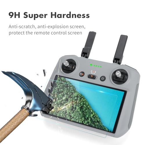SEASKY 2 Pack HD Tempered Glass Screen Protector for DJI RCRC2 Mini 43 Pro DJI Mavic 3 Pro Air 3S Mavic 4 Pro Drone Accessories Remote Controller transmitter Protective guard - Image 5