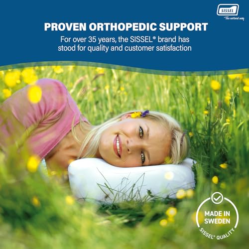 SISSEL Classic Plus Neck Pillow | Orthopedic, Height-Adjustable, Ergonomic | Ventilation System, Polyurethane Foam | Ideal for Back & Neck Pain | Skin-Friendly Cover | 18.5x13x4.3/5.5 inches - Image 2