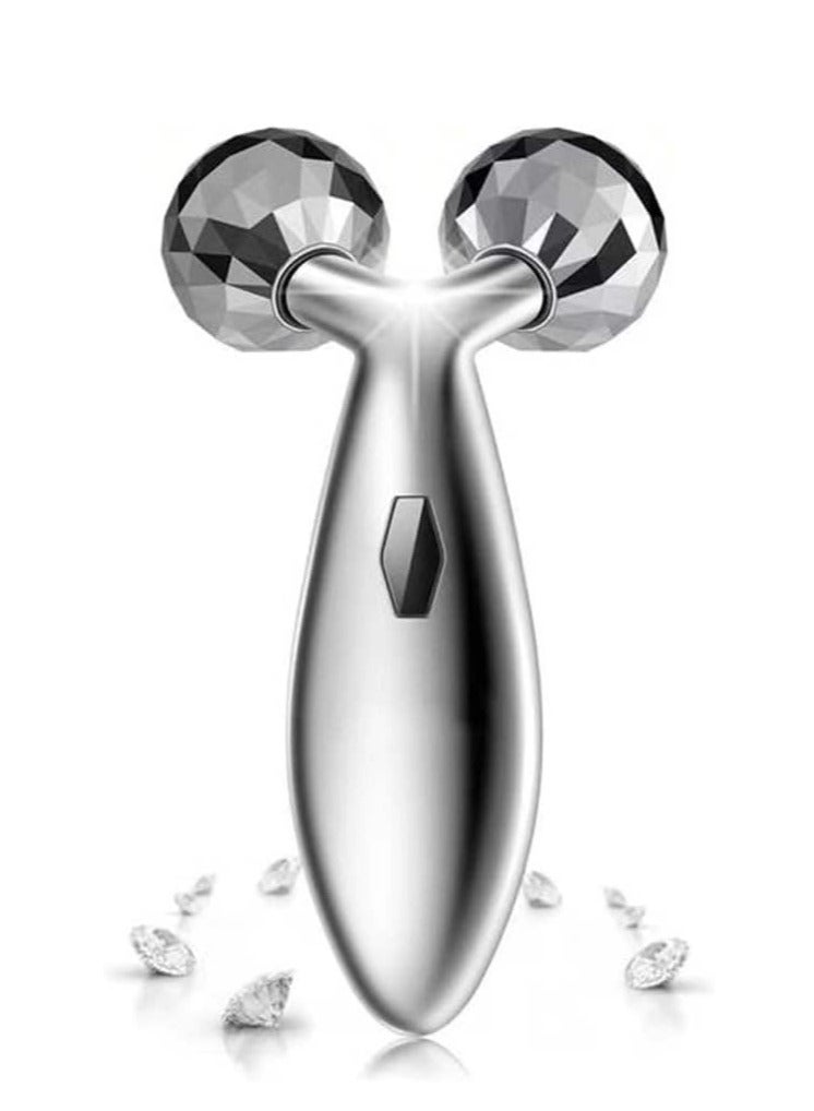 Generic Y-Shape Face Roller 3D Massager Silver  - Image 1