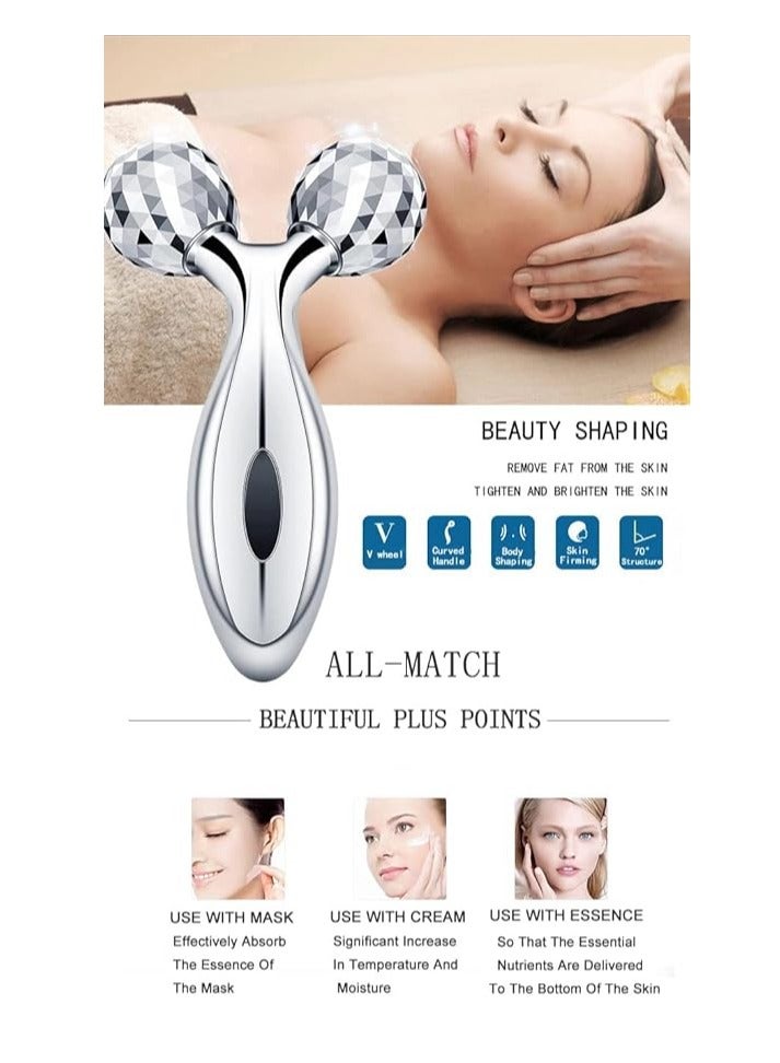 Generic Y-Shape Face Roller 3D Massager Silver  - Image 5