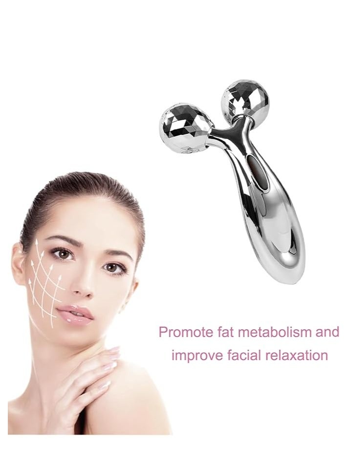 Generic Y-Shape Face Roller 3D Massager Silver  - Image 4