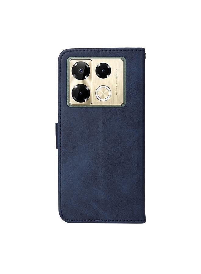 زبون جراب لهاتف Infinix Note 40 Pro 4G / 5G / Note 40 Pro+ جراب هاتف كلاسيكي من الجلد القابل للطي بملمس جلد العجل - Image 3