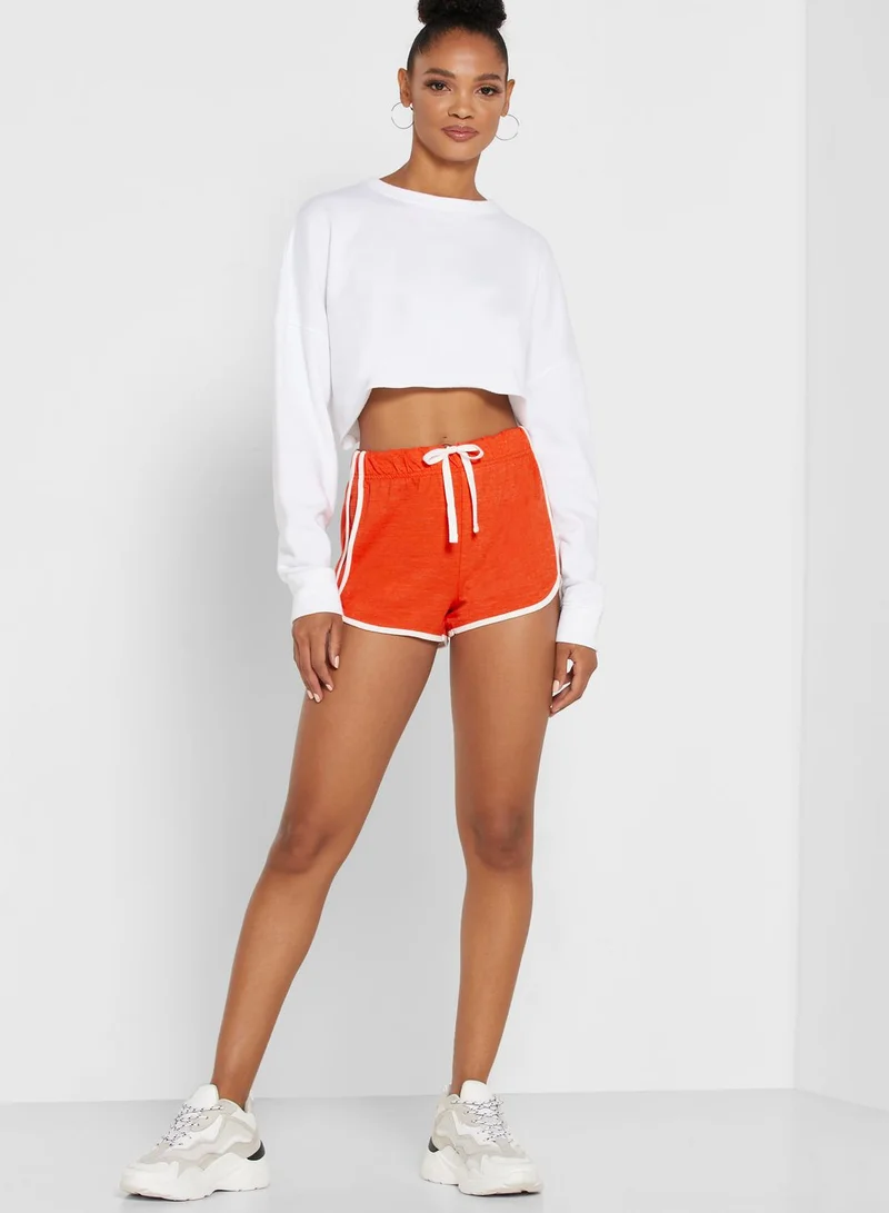TOPSHOP Contrast Trim Runner Shorts