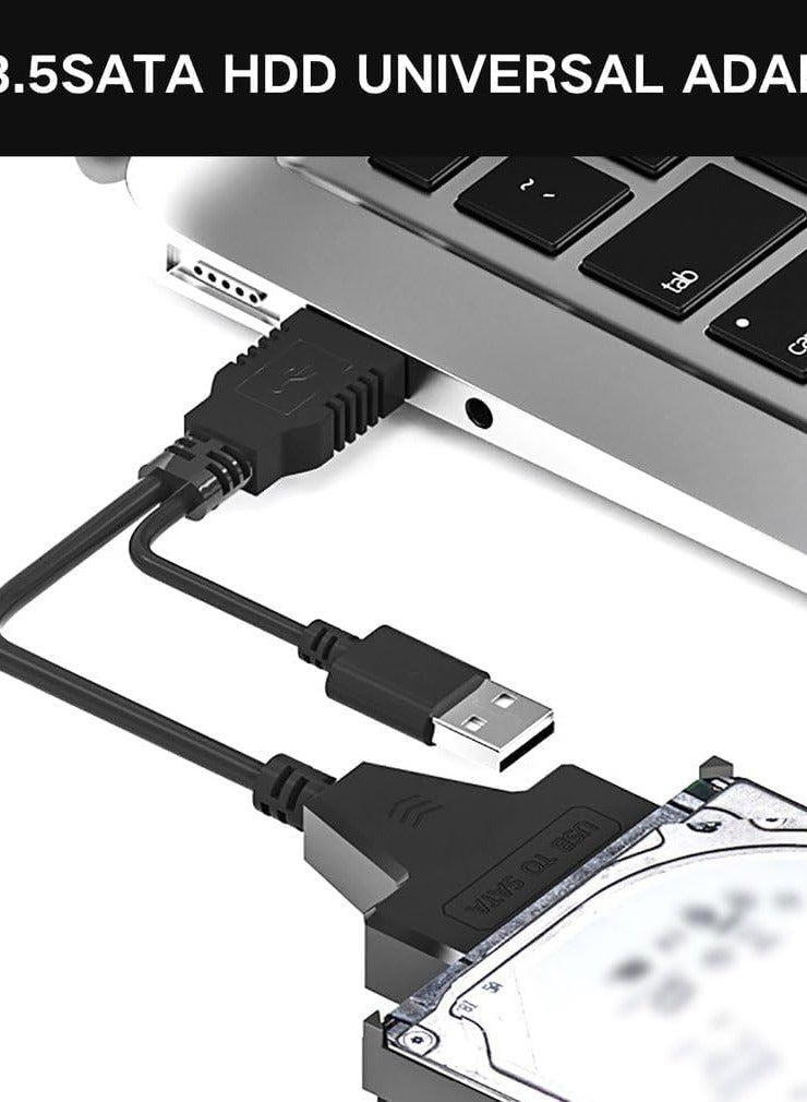 كابل توصيل هارد ساتا لاب توب USB 2.0 , متوافق مع الكمبيوتر - Image 2