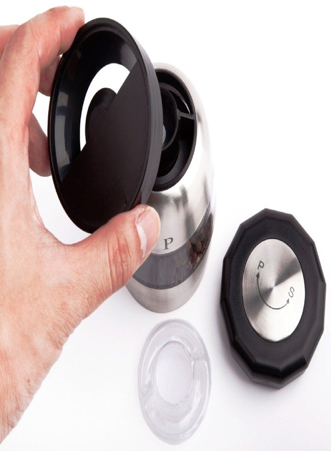 Ozeri Duo Ultra Salt and Pepper Mill and Grinder, Stainless Steel - Image 4