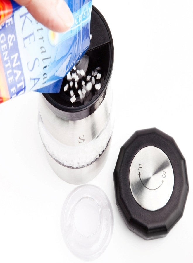 Ozeri Duo Ultra Salt and Pepper Mill and Grinder, Stainless Steel - Image 5