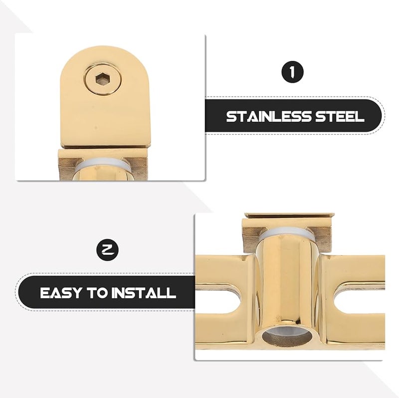 Stainless Steel Heavy Duty Pivot Hinge for Unframed Shower Door Glass Clamp - Image 4