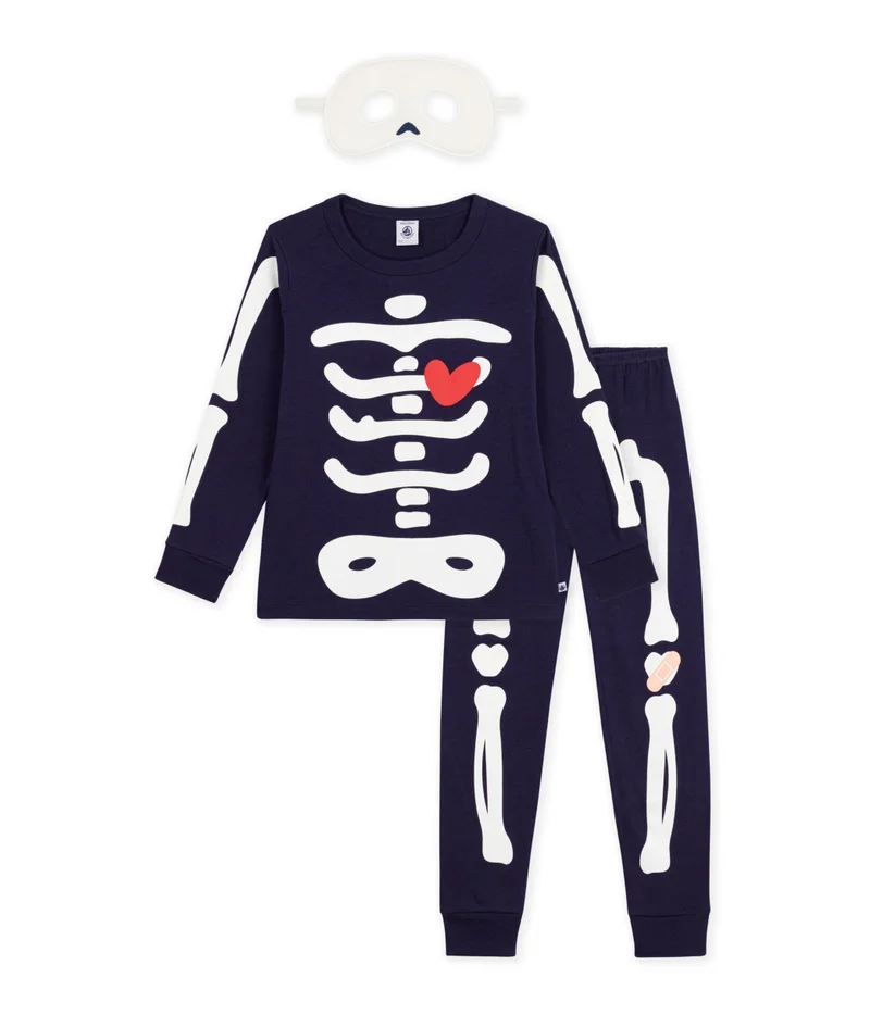 بيتي باتو Children's Cotton Skeleton Costume Pyjamas