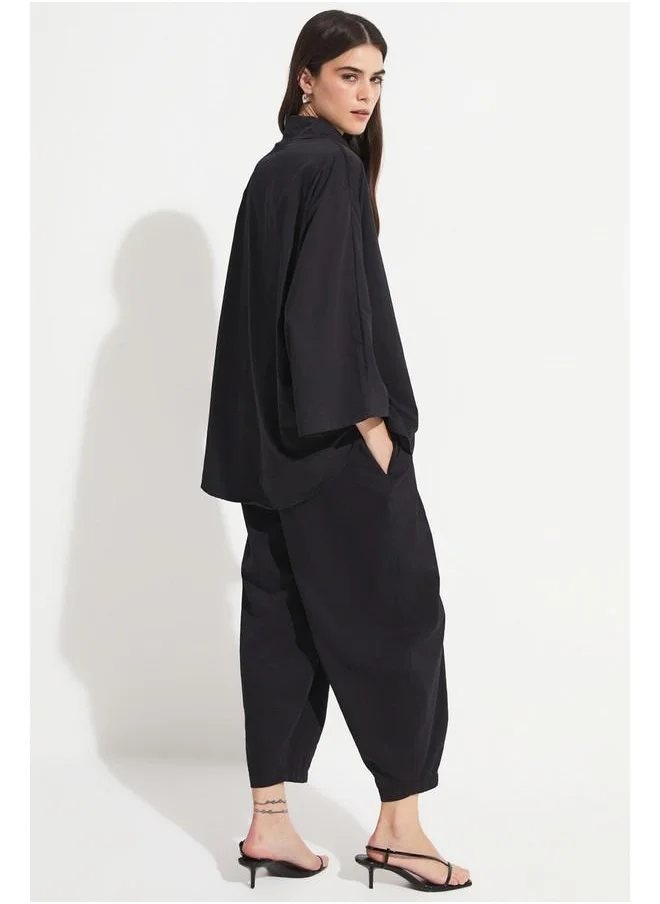 جون June Shirt & Trousers Set Black