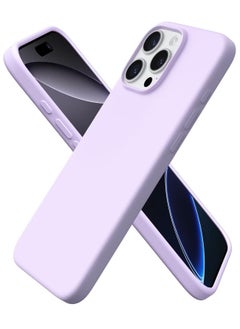 Soft Lilac Purple Silicone iPhone 16 Pro Max Case - Anti-Scratch & Shockproof Protection